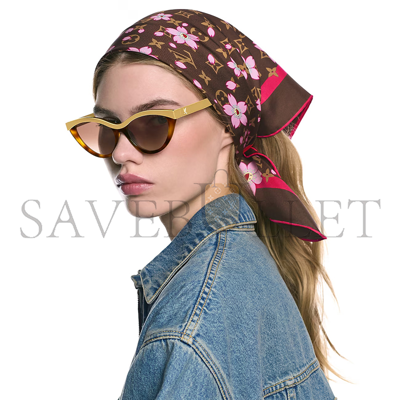 LOUIS VUITTON SCARF MURAKAMI LV X TM MONOGRAM CHERRY BLOSSOM SQUARE 70 M96102 (67*67cm)